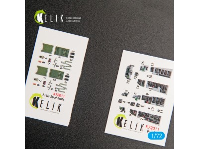 F-16D Fighting Falcon interior 3D decals for Kinetic kit 
