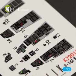 F-16I Sufa interior 3D decals for Kinetic kit  2