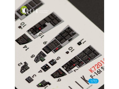 F-16I Sufa interior 3D decals for Kinetic kit 