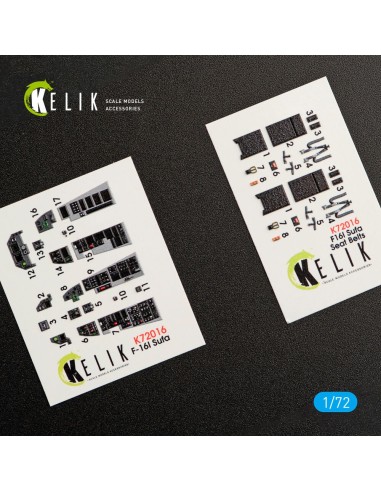 F-16I Sufa interior 3D decals for Kinetic kit 