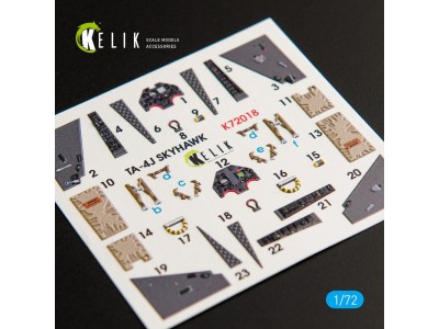 TA-4J Skyhawk interior 3D decals for Fujimi/Hobby 2000 kit 