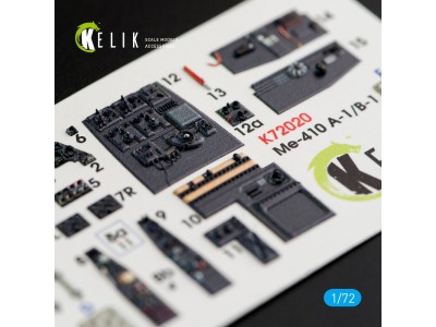 Me-410 A-1/B-1 interior 3D decals for Fine Molds kit 
