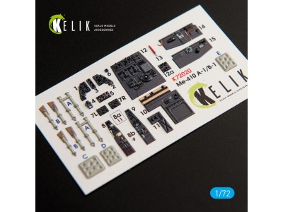 Me-410 A-1/B-1 interior 3D decals for Fine Molds kit 