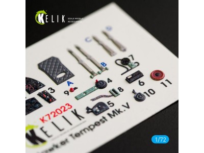 Hawker Tempest Mk.V interior 3D decals for Airfix kit 