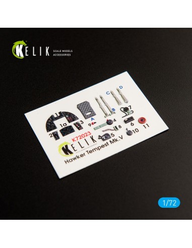 Hawker Tempest Mk.V interior 3D decals for Airfix kit 