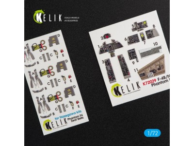 F-4(B,N) Phantom II interior 3D decals for Hasegawa kit 