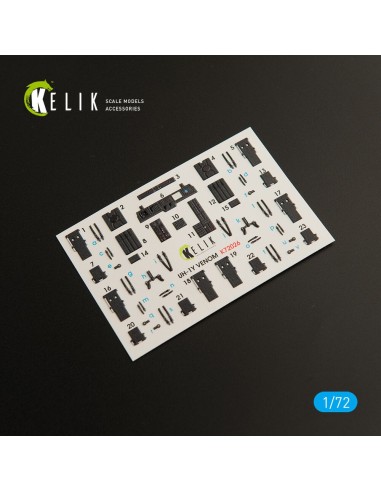 UH-1Y Venom interior 3D decals for Dream Model kit 