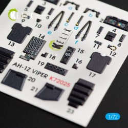 AH-1Z Viper interior 3D decals for Dream Model kit 