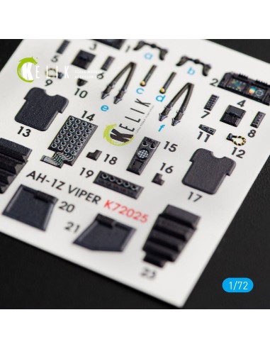 AH-1Z Viper interior 3D decals for Dream Model kit 