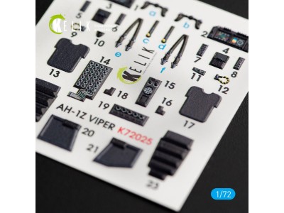AH-1Z Viper interior 3D decals for Dream Model kit 