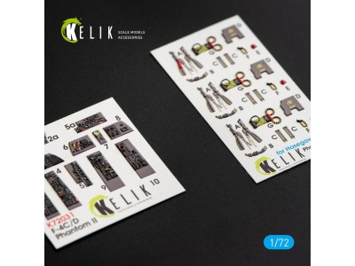 F-4(C,D) Phantom II interior 3D decals for Hasegawa kit 