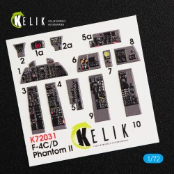 F-4(C,D) Phantom II interior 3D decals for Hasegawa kit  2