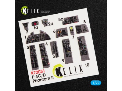 F-4(C,D) Phantom II interior 3D decals for Hasegawa kit 