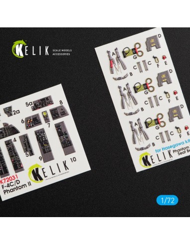 F-4(C,D) Phantom II interior 3D decals for Hasegawa kit 