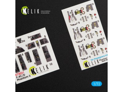 F-4(C,D) Phantom II interior 3D decals for Hasegawa kit 