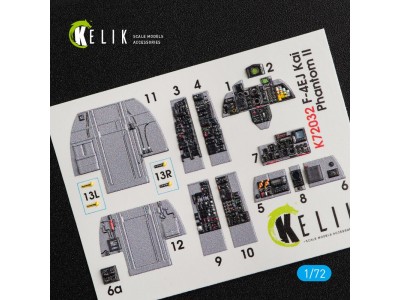 F-4EJ Kai Phantom II interior 3D decals for Hasegawa kit 
