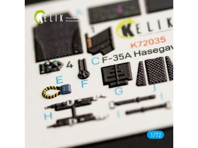F-35A  interior 3D decals for Hasegawa kit 