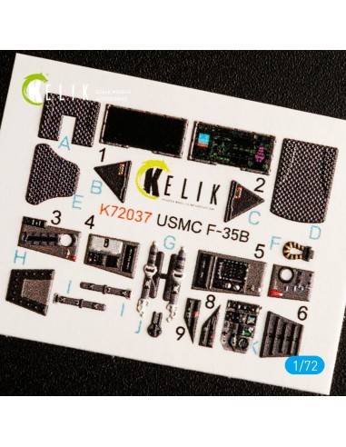 F-35B  interior 3D decals for Academy kit 