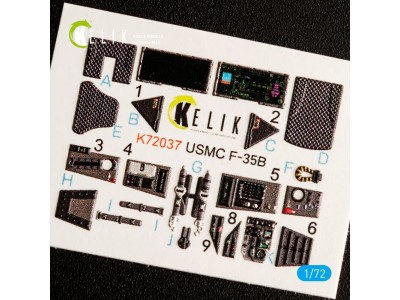 F-35B  interior 3D decals for Academy kit 
