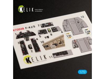 F-4J/S Phantom II interior 3D decals for Hasegawa kit 