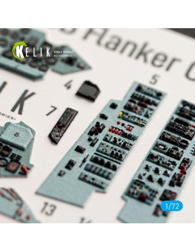 SU-27UB interior 3D decals for Trumpeter kit 