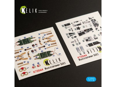 Blackburn Buccaneer S.2C interior 3D decals for Airfix kit 
