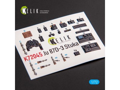 Junkers Ju 87D-3 Stuka - Interior 3D Decal for Special Hobby kit 