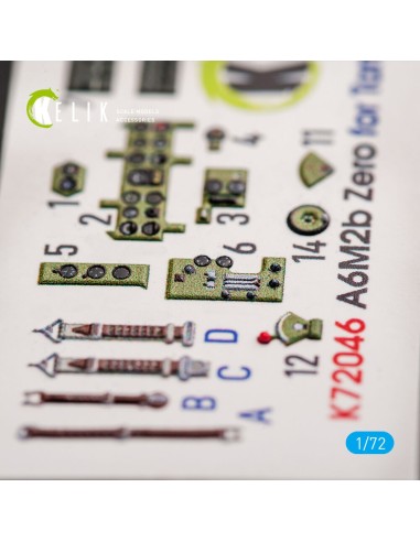 A6M2B Zero - interior 3D decals for Tamiya kit 
