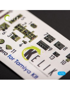 A6M2B Zero - interior 3D decals for Tamiya kit  2