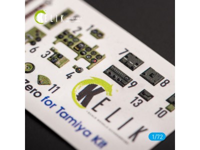 A6M2B Zero - interior 3D decals for Tamiya kit 