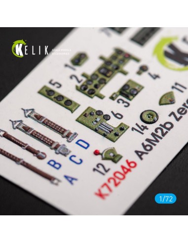 A6M2B Zero - interior 3D decals for Tamiya kit 