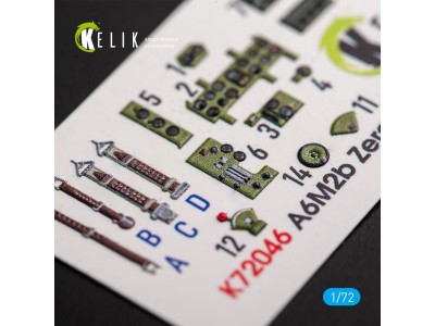 A6M2B Zero - interior 3D decals for Tamiya kit 