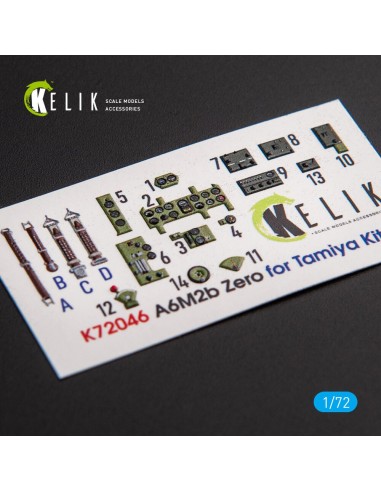 A6M2B Zero - interior 3D decals for Tamiya kit 