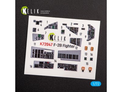 JASDF F-2B Fighter interior 3D decals for FineMolds kit 