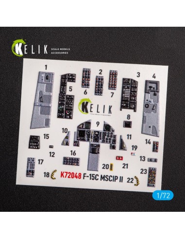 F-15C MSIP II Eagle interior 3D decals for GWH 