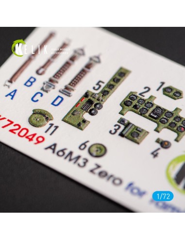A6M3 Zero - interior 3D decals for Tamiya kit 