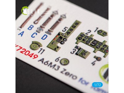 A6M3 Zero - interior 3D decals for Tamiya kit 