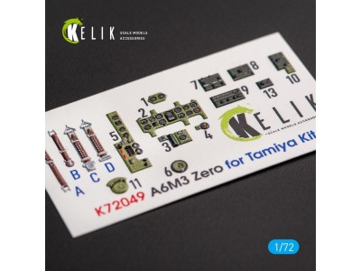 A6M3 Zero - interior 3D decals for Tamiya kit 