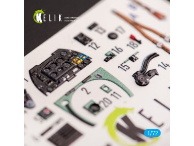 Spitfire F.Mk.22 - interior 3D decals for Airfix kit 