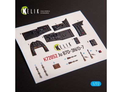 Junkers Ju87D-3N/D-7 - interior 3D decals for Fujimi/Hobby 2000 kit 