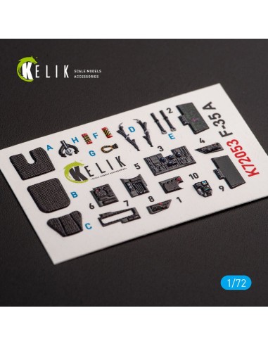 F-35A interior 3D decals for Tamiya kit 