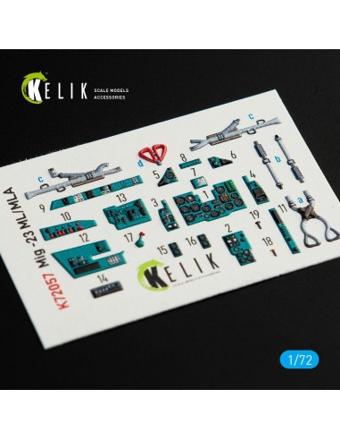 MiG-23 ML/MLA  interior 3D decals for ClearProp kit 