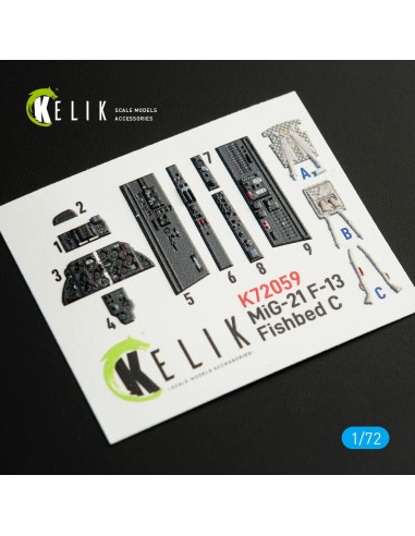 MiG-21 F-13  interior 3D decals for Revell kit 