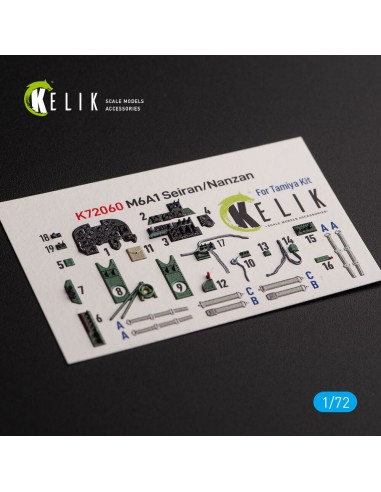 M6A1 Seiran/Nanzan interior 3D decals for Tamiya kit 