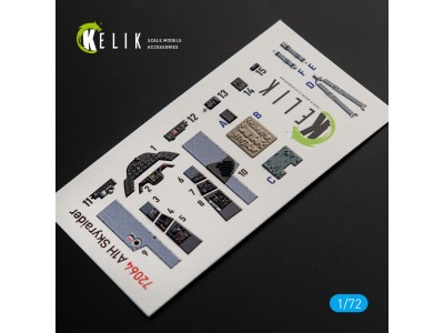 A1H Skyraider interior 3D decals for Hasegawa kit 