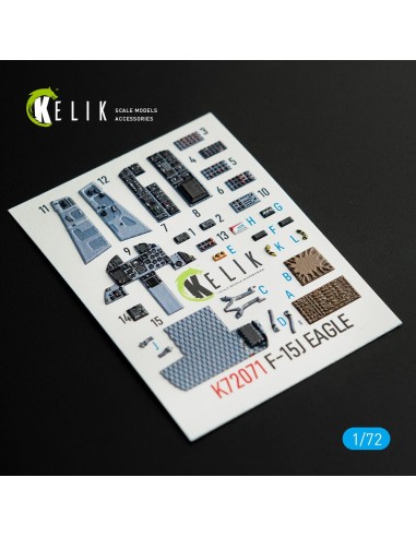 F-15J Eagle interior 3D decals for PLATZ kit 