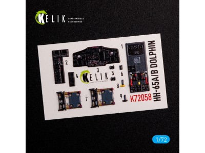 HH-65A/B Dolphin interior 3D decals for Dream Model  kit 