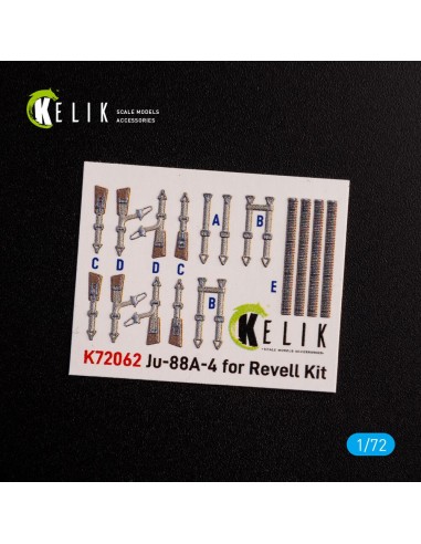 Junkers JU 88 A-4 interior 3D decals for Revell kit 