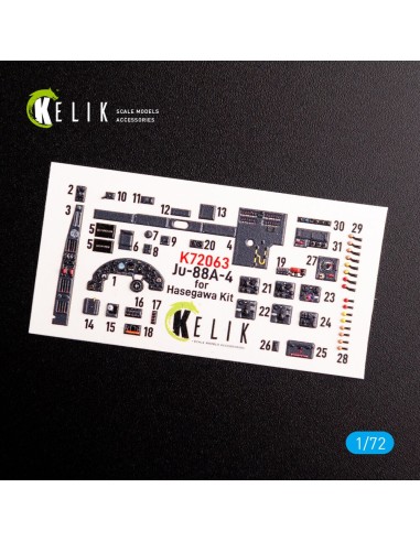 Junkers JU 88 A-4 interior 3D decals for Hasegawa kit 