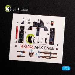 Amx Ghibli interior 3D decals for Italeri kit 